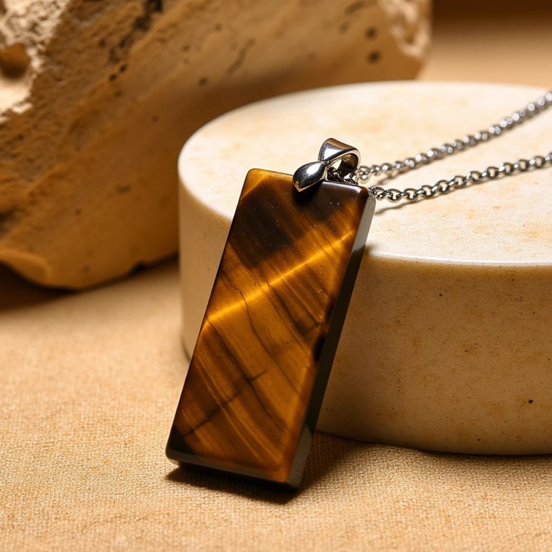“Elegance & Power” Pendant in Natural Stone