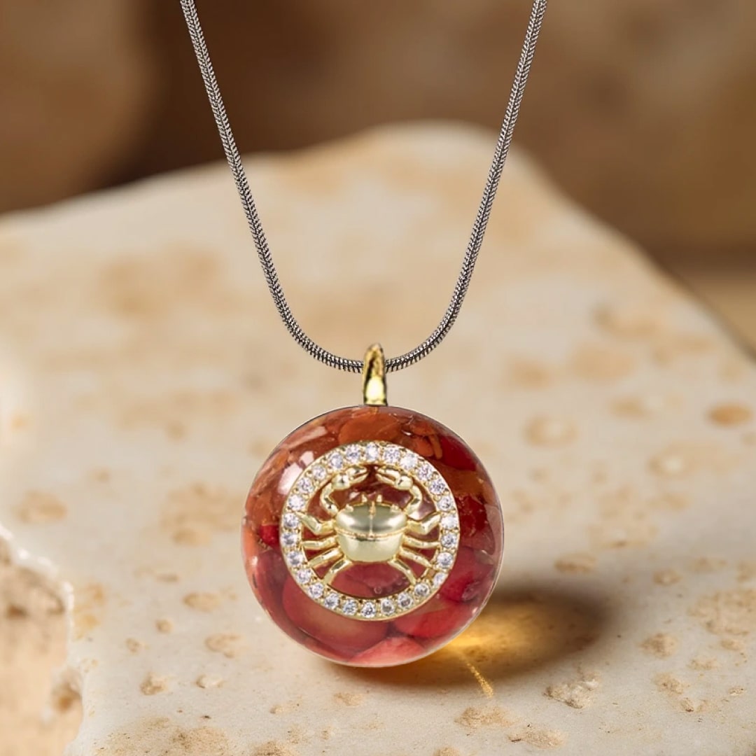 Orgonite Pendant “Astrological Sign” in Natural Stone