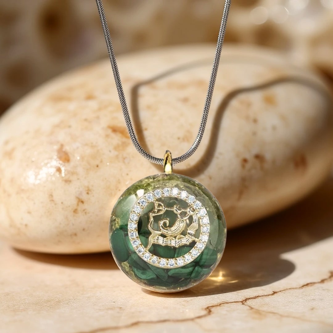 Orgonite Pendant “Astrological Sign” in Natural Stone
