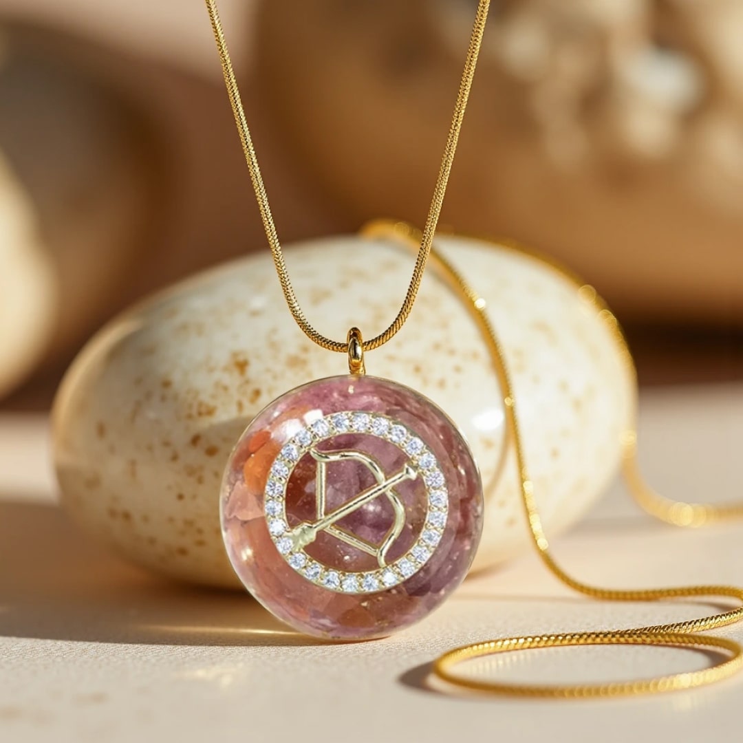 Orgonite Pendant “Astrological Sign” in Natural Stone