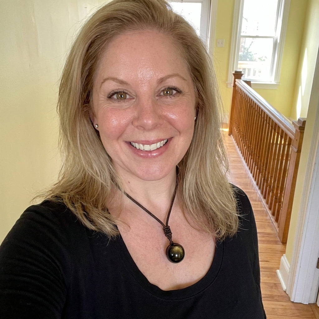 'Keiko' Golden Obsidian Pendant