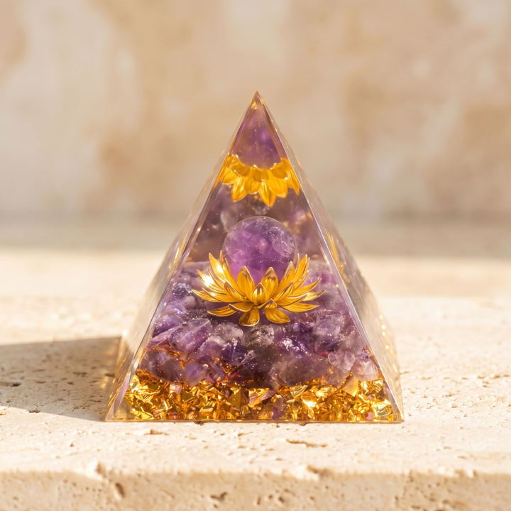 Enchanted Mystique: Orgonite Crystal Energy Lotus Flower