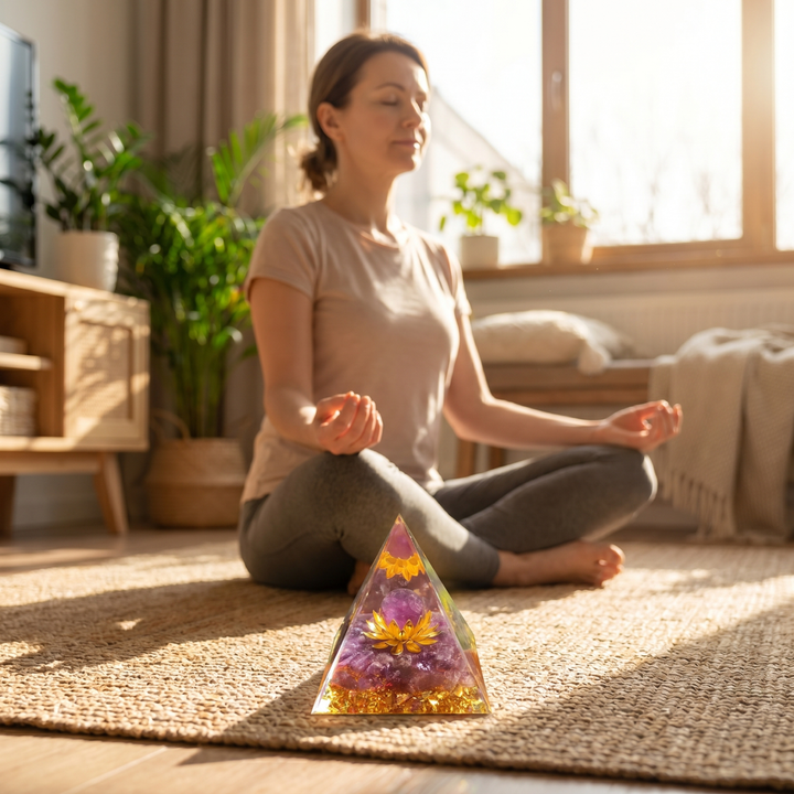 Enchanted Mystique: Orgonite Crystal Energy Lotus Flower