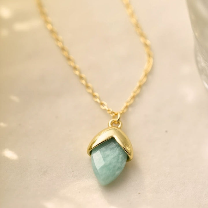 “Tear of Serenity” Pendant in Amazonite