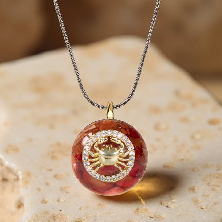 Orgonite Pendant “Astrological Sign” in Natural Stone