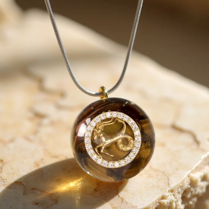 Orgonite Pendant “Astrological Sign” in Natural Stone
