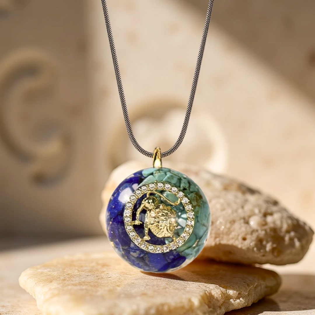 Orgonite Pendant “Astrological Sign” in Natural Stone