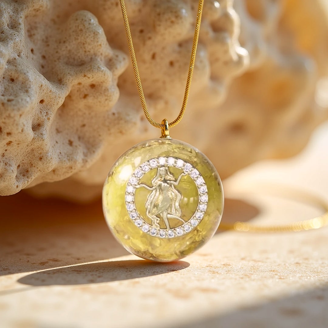 Orgonite Pendant “Astrological Sign” in Natural Stone