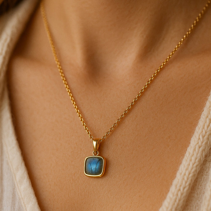 “Shield of Light” Pendant in Labradorite