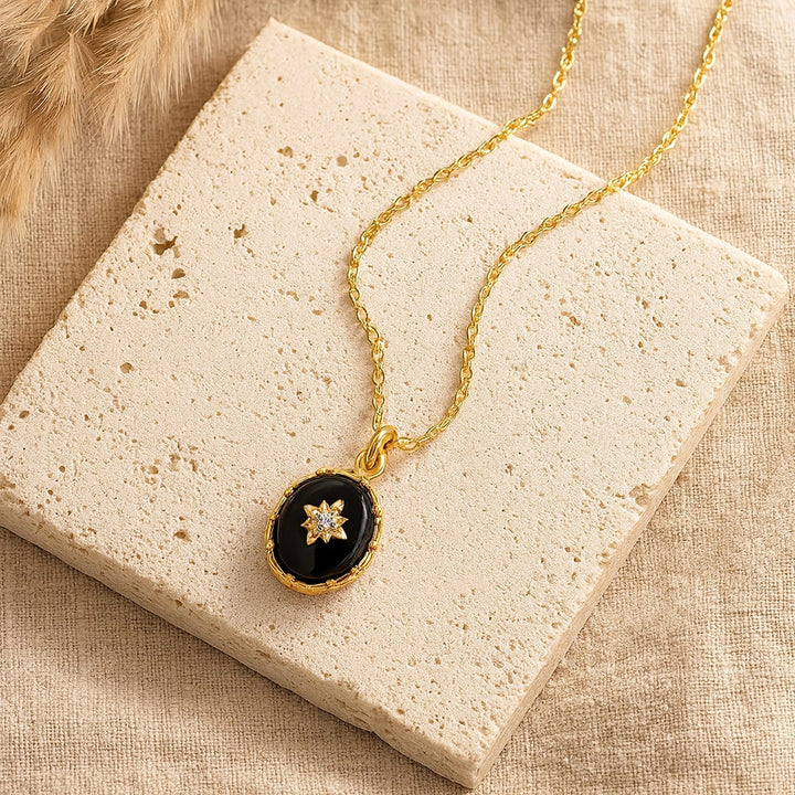 “Nocturnal Mystery” Pendant in Black Agate