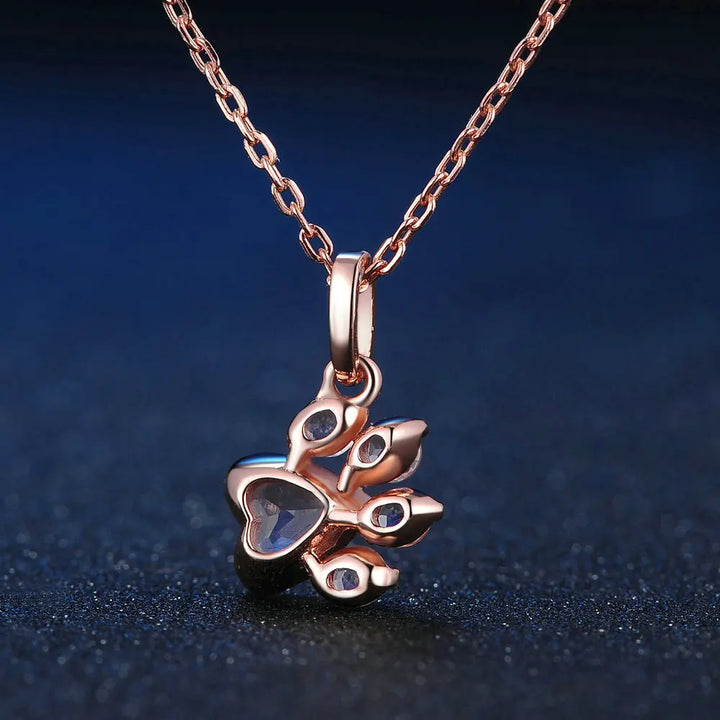 “Paw of Love” Pendant in Rose Quartz