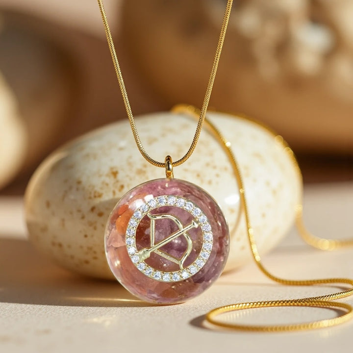 Orgonite Pendant “Astrological Sign” in Natural Stone