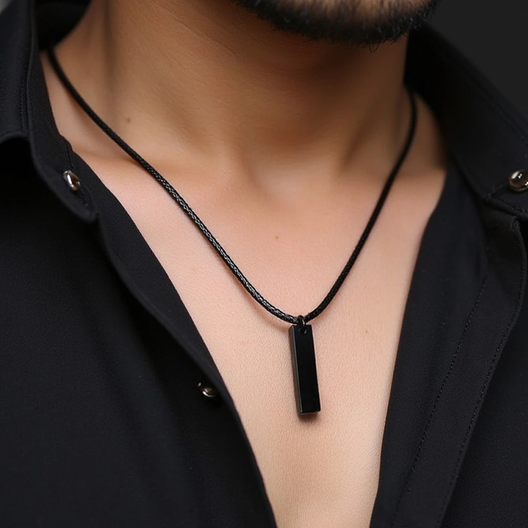“Protection” Pendant in Black Obsidian