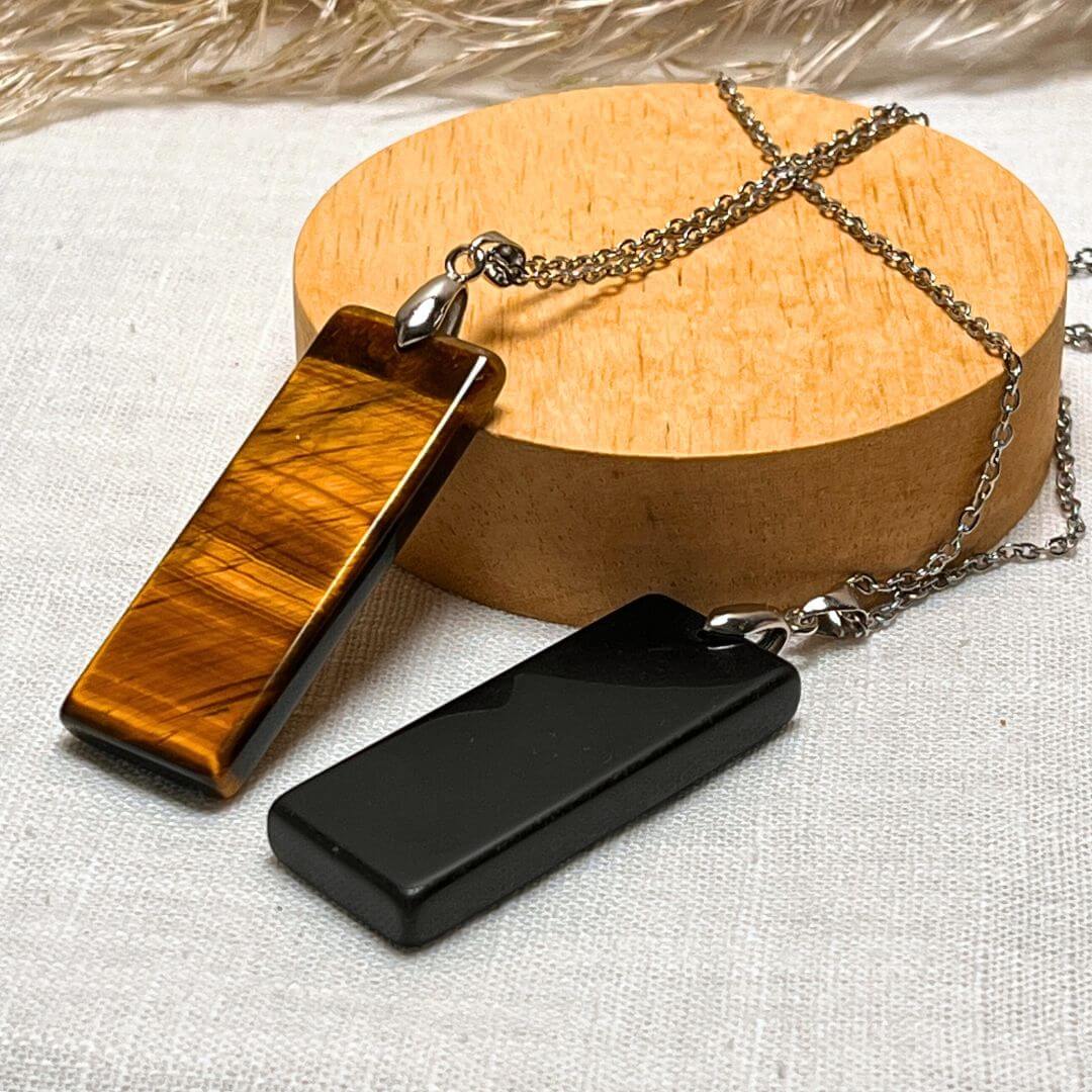 “Elegance & Power” Pendant in Natural Stone