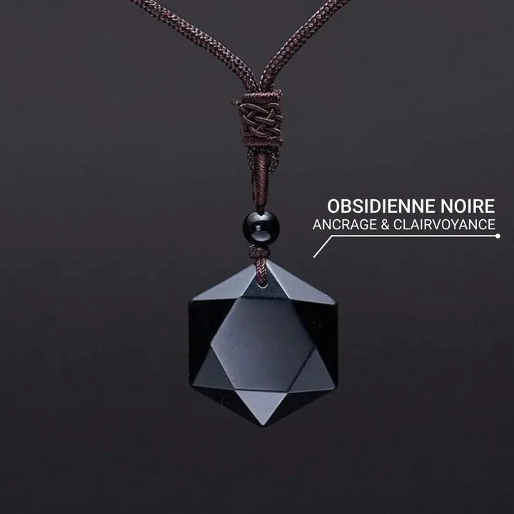 “Star” Pendant in Black Obsidian