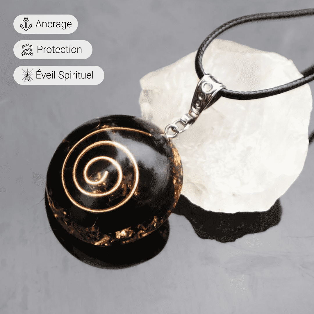 Orgonite Pendant “Protective Energies” in Black Obsidian