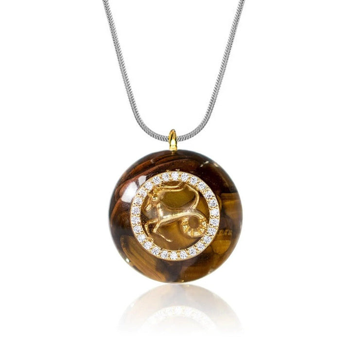 Orgonite Pendant “Astrological Sign” in Natural Stone